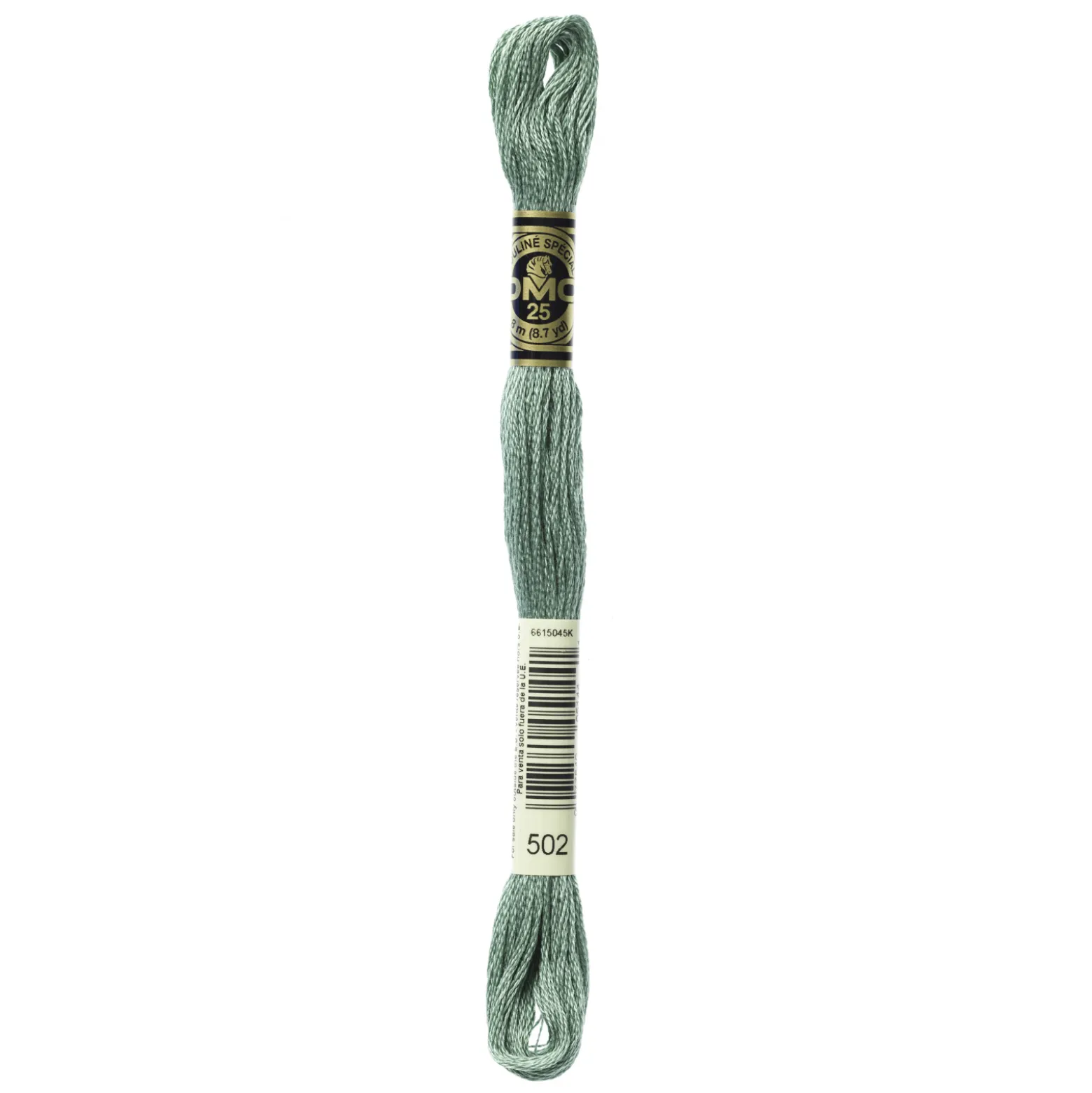 Fil mouliné à broder DMC - 8m - 502 - vert amande
