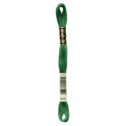 Fil mouliné à broder DMC - 8m - 910 - vert anglais