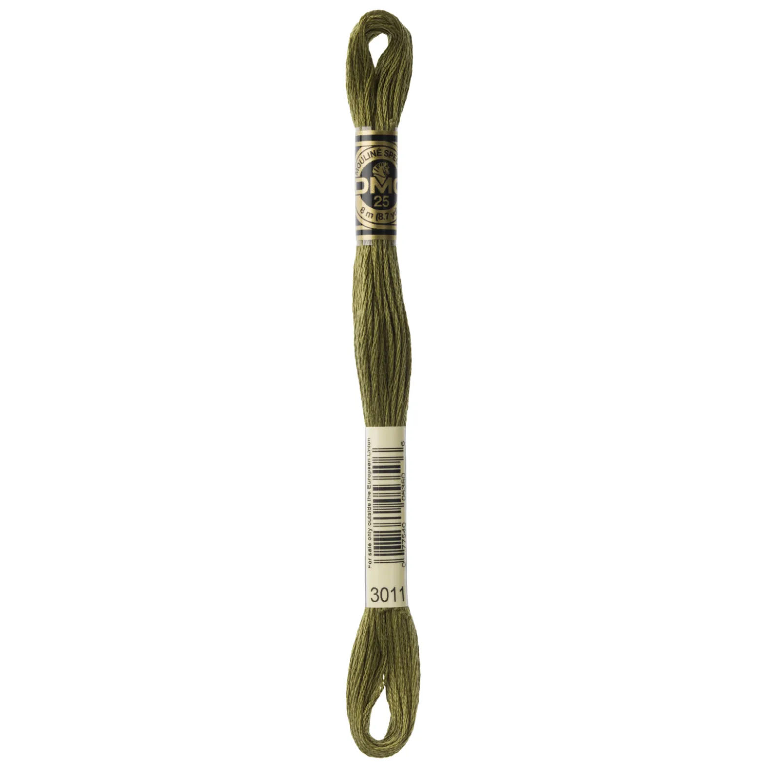 Fil mouliné à broder DMC - 8m - 3011 - vert artichaut
