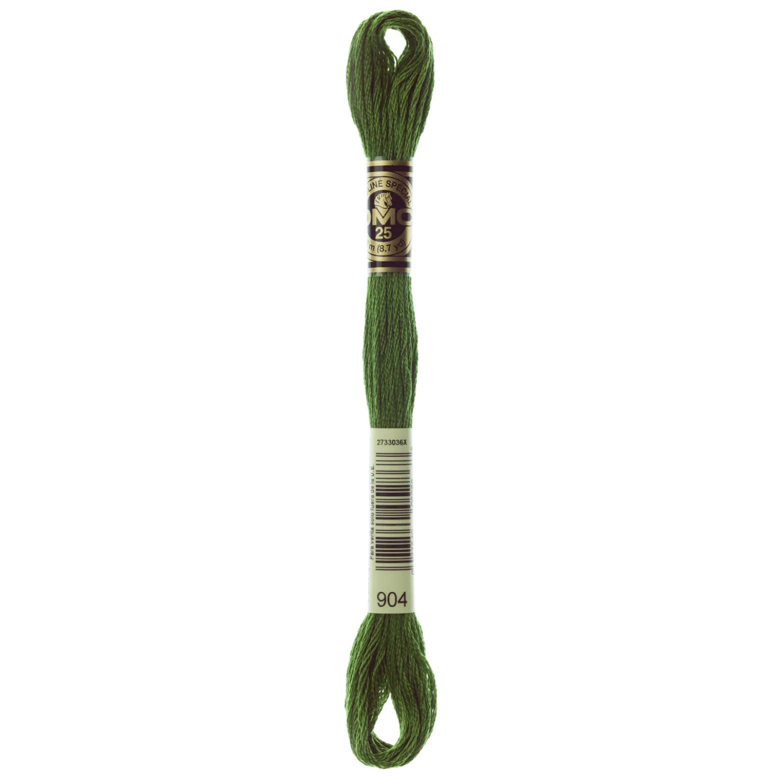 Fil mouliné à broder DMC - 8m - 904 - vert avocat