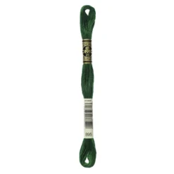 Fil mouliné à broder DMC - 8m - 895 - vert bouteille