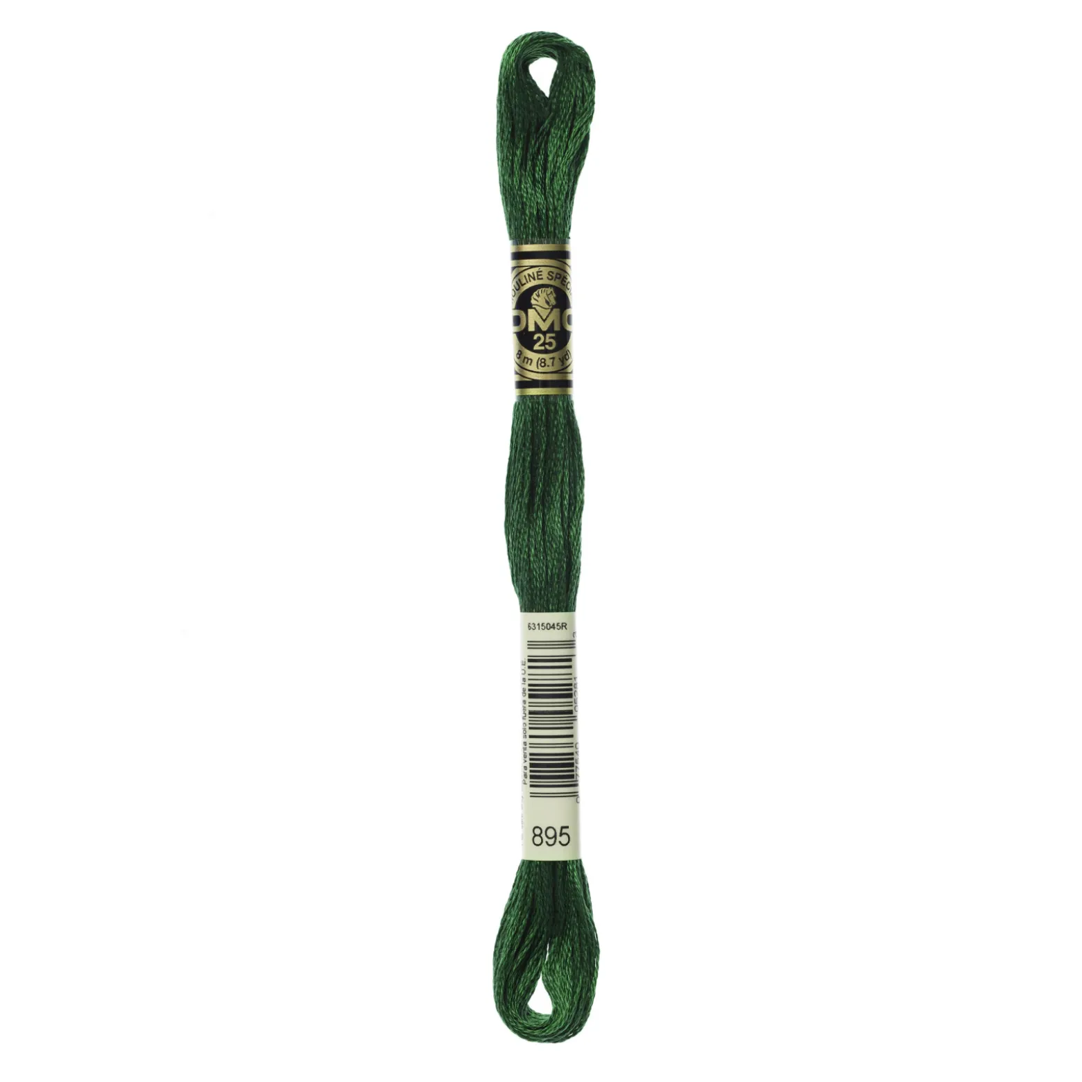 Fil mouliné à broder DMC - 8m - 895 - vert bouteille