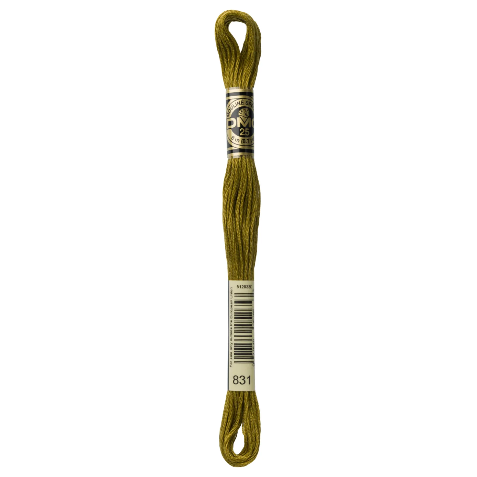 Fil mouliné à broder DMC - 8m - 831 - vert bronze