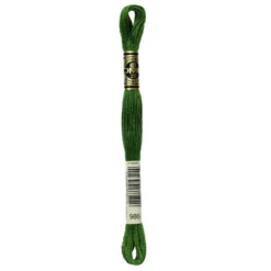 Fil mouliné à broder DMC - 8m - 986 - vert buis
