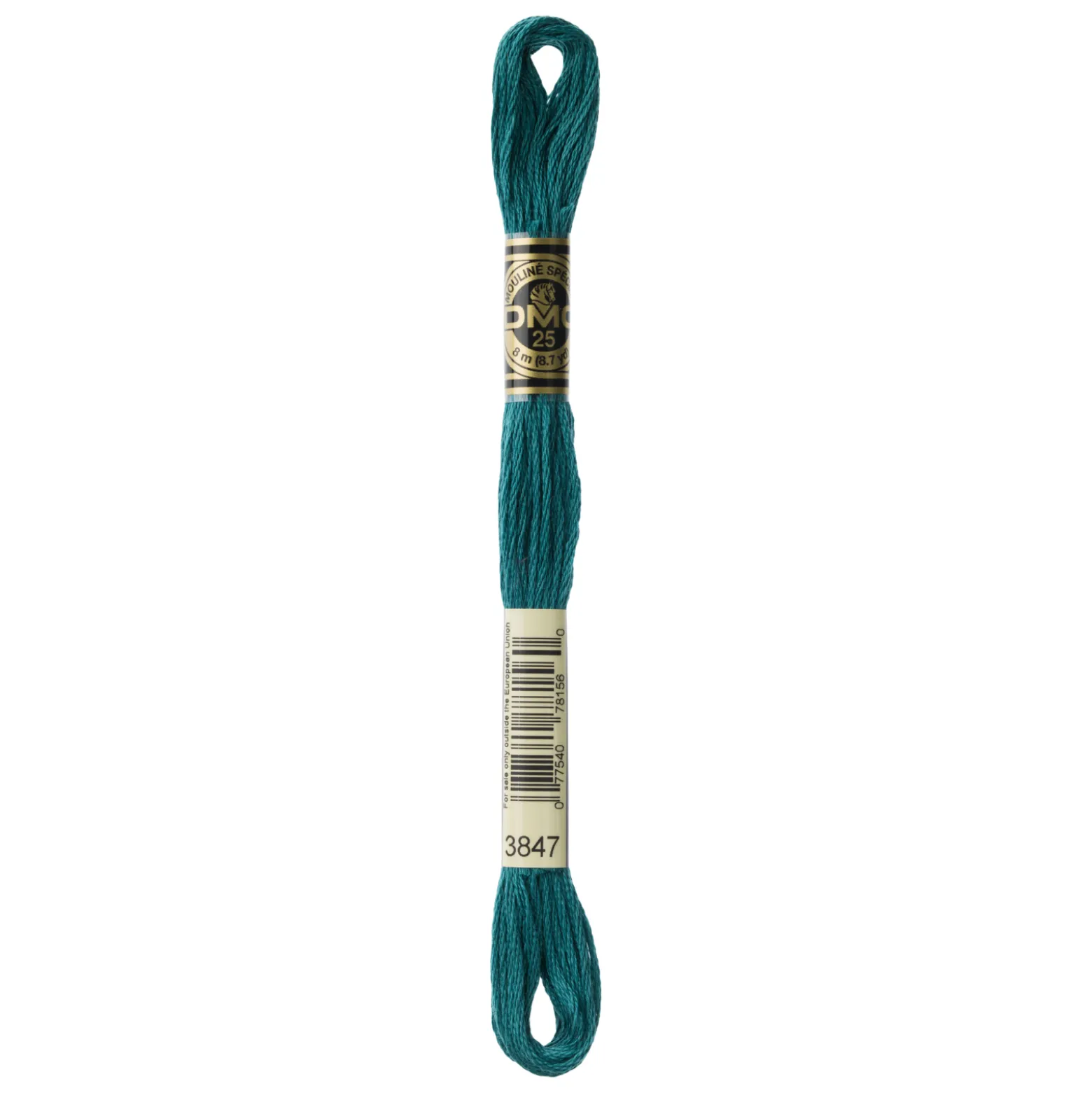 Fil mouliné à broder DMC - 8m - 3847 - vert chinois