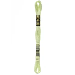 Fil mouliné à broder DMC - 8m - 772 - vert céleri