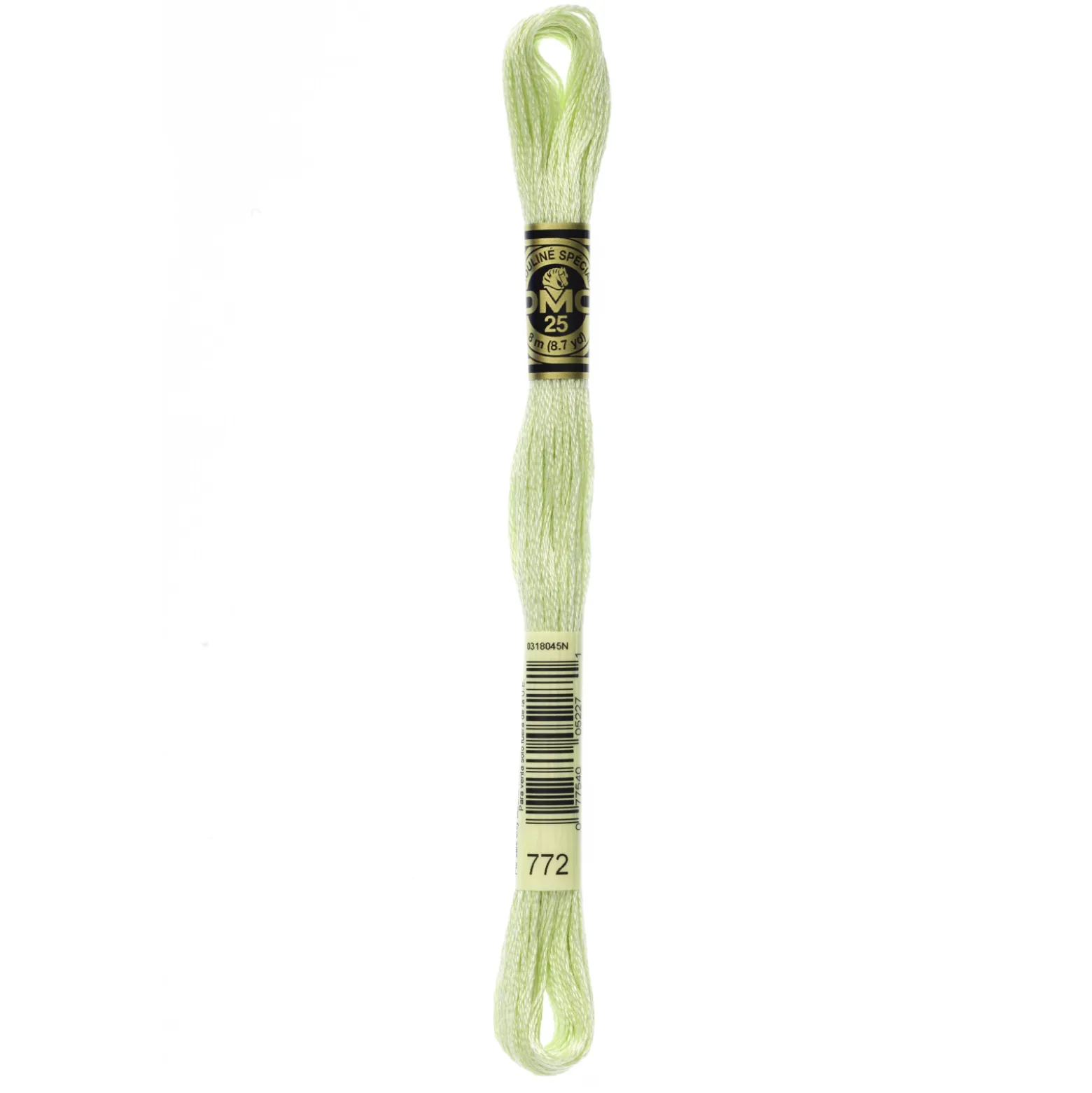 Fil mouliné à broder DMC - 8m - 772 - vert céleri