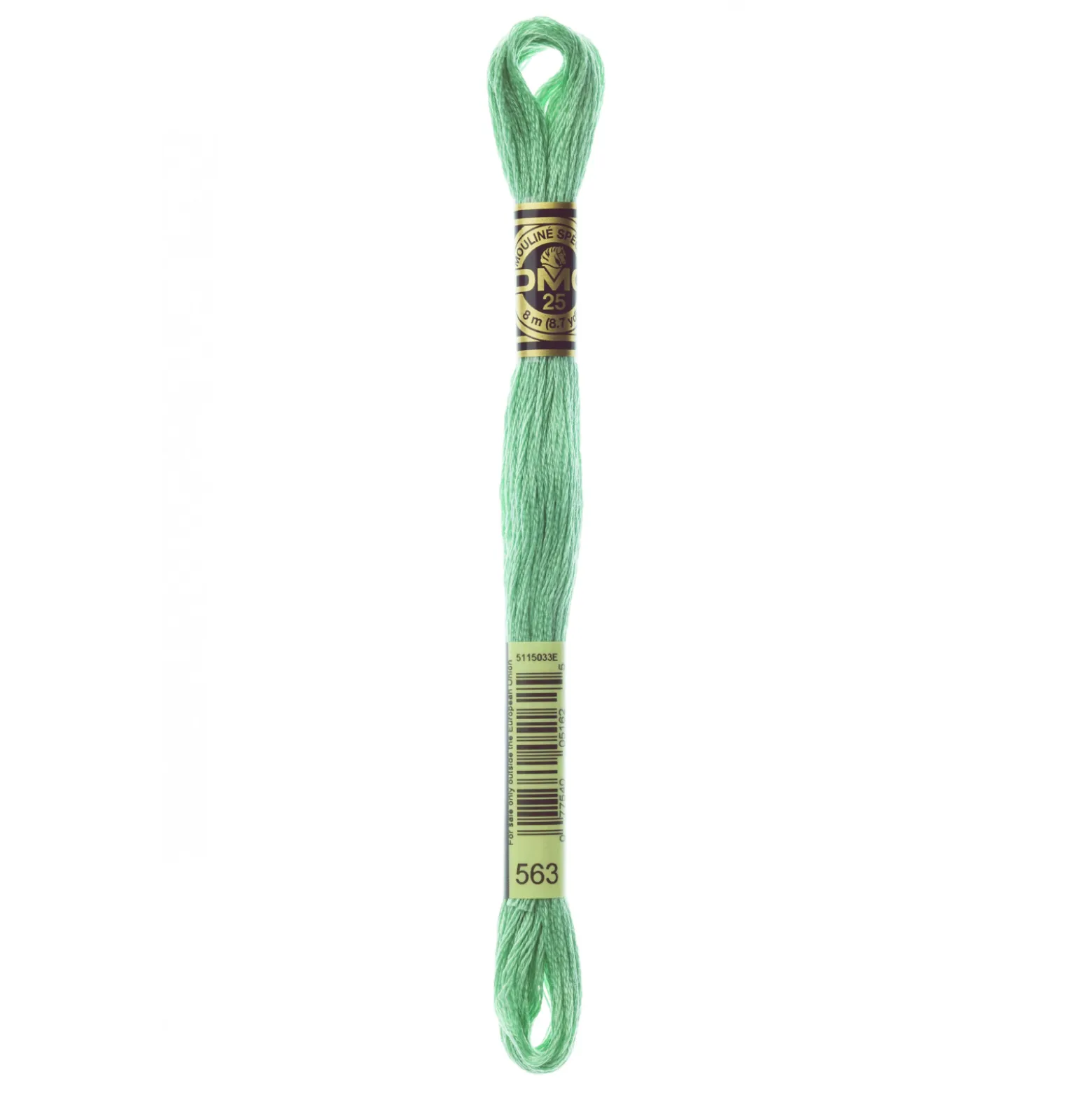 Fil mouliné à broder DMC - 8m - 563 - vert Céladon