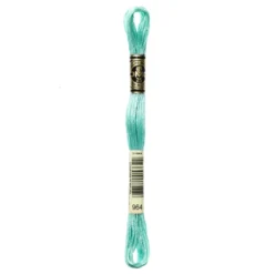 Fil mouliné à broder DMC - 8m - 964 - vert d'eau