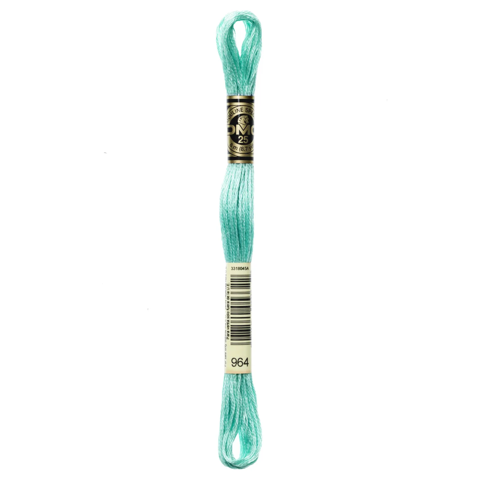 Fil mouliné à broder DMC - 8m - 964 - vert d'eau