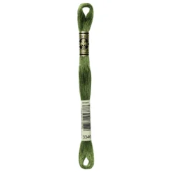 Fil mouliné à broder DMC - 8m - 3346 - vert du Tyrol