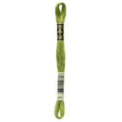 Fil mouliné à broder DMC - 8m - 471 - vert estragon