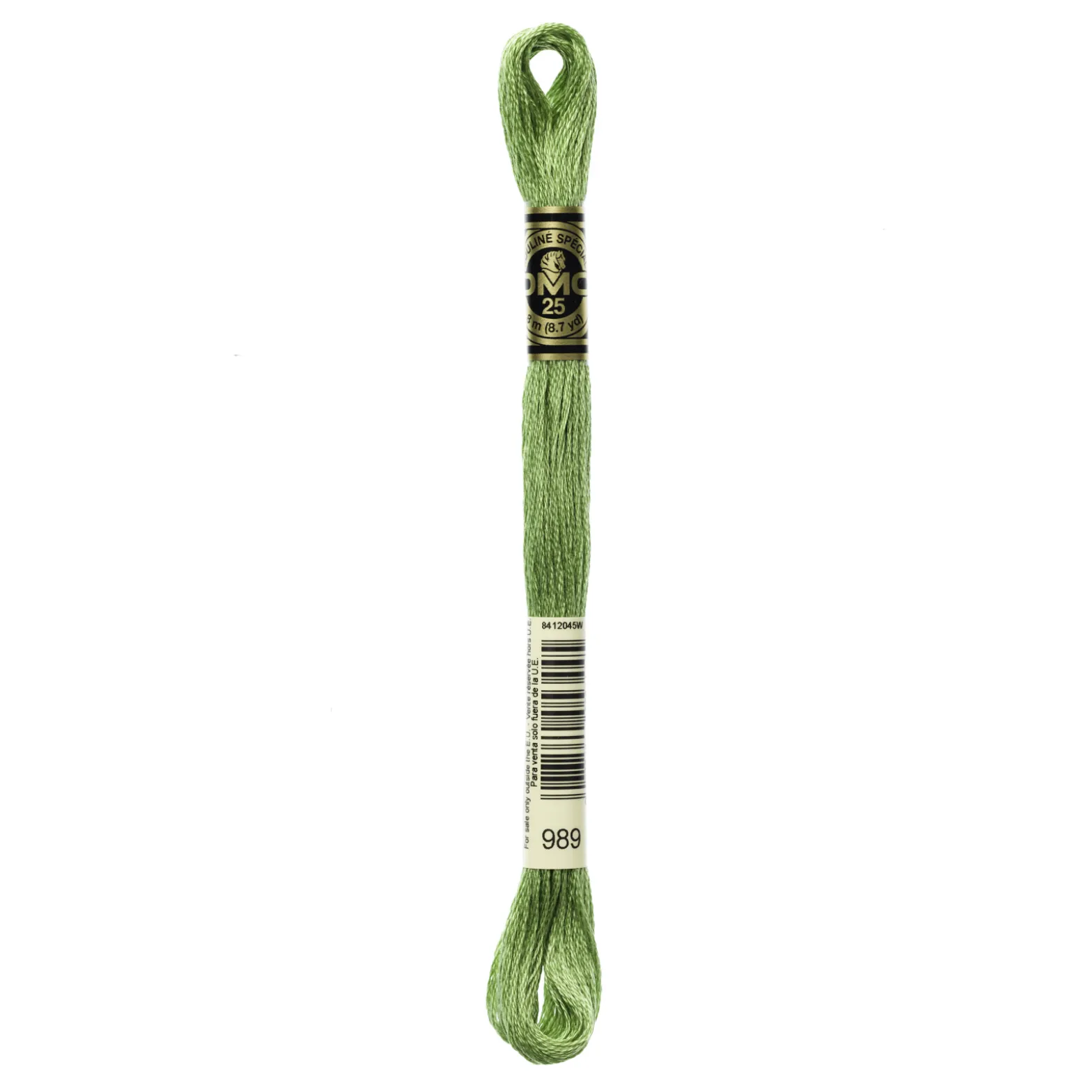 Fil mouliné à broder DMC - 8m - 989 - vert fenouil