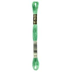 Fil mouliné à broder DMC - 8m - 913 - vert jade