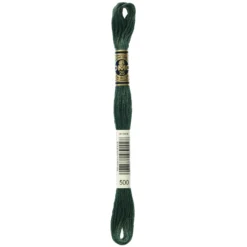 Fil mouliné à broder DMC - 8m - 500 - vert lierre