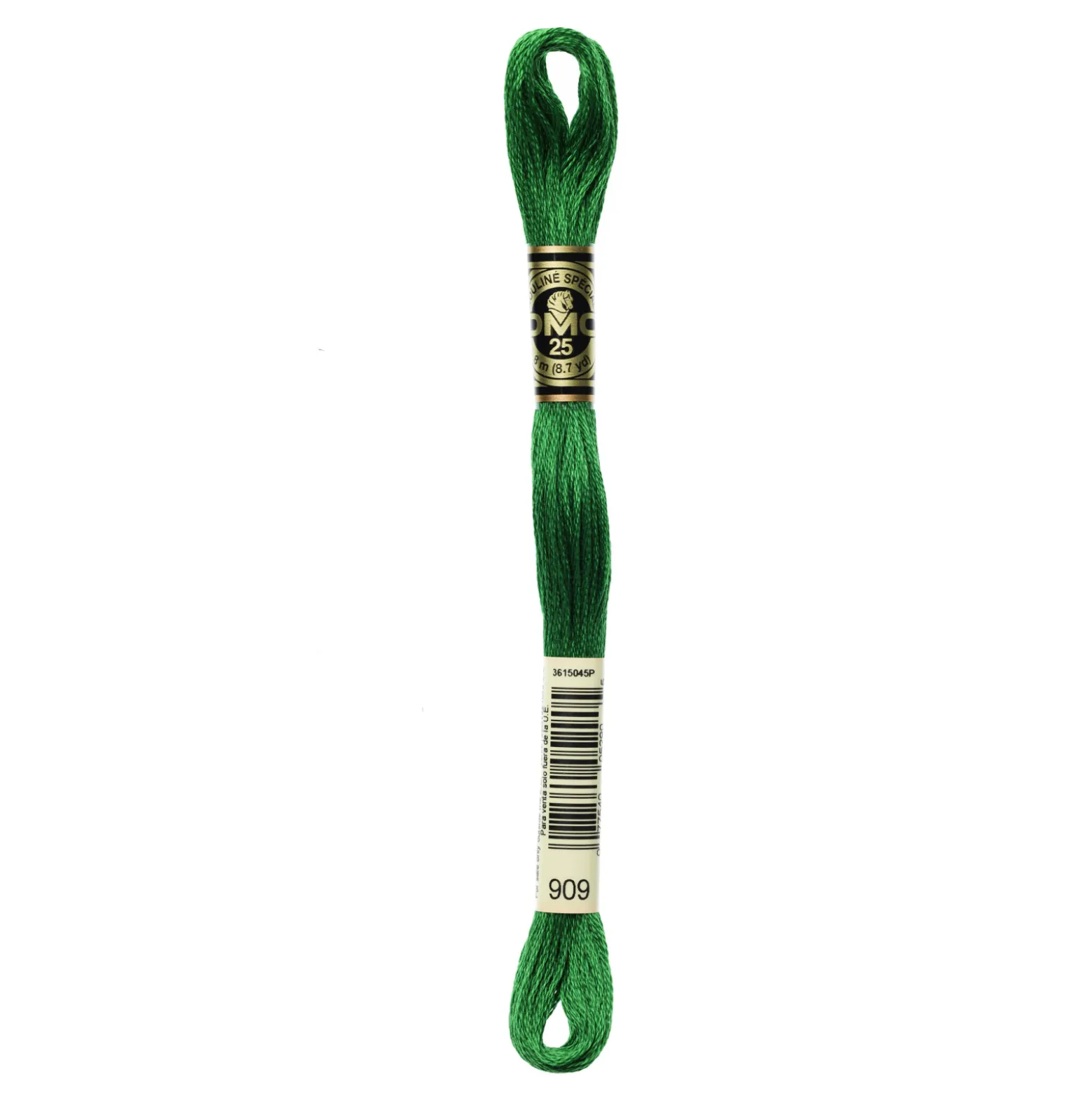 Fil mouliné à broder DMC - 8m - 909 - vert Noël
