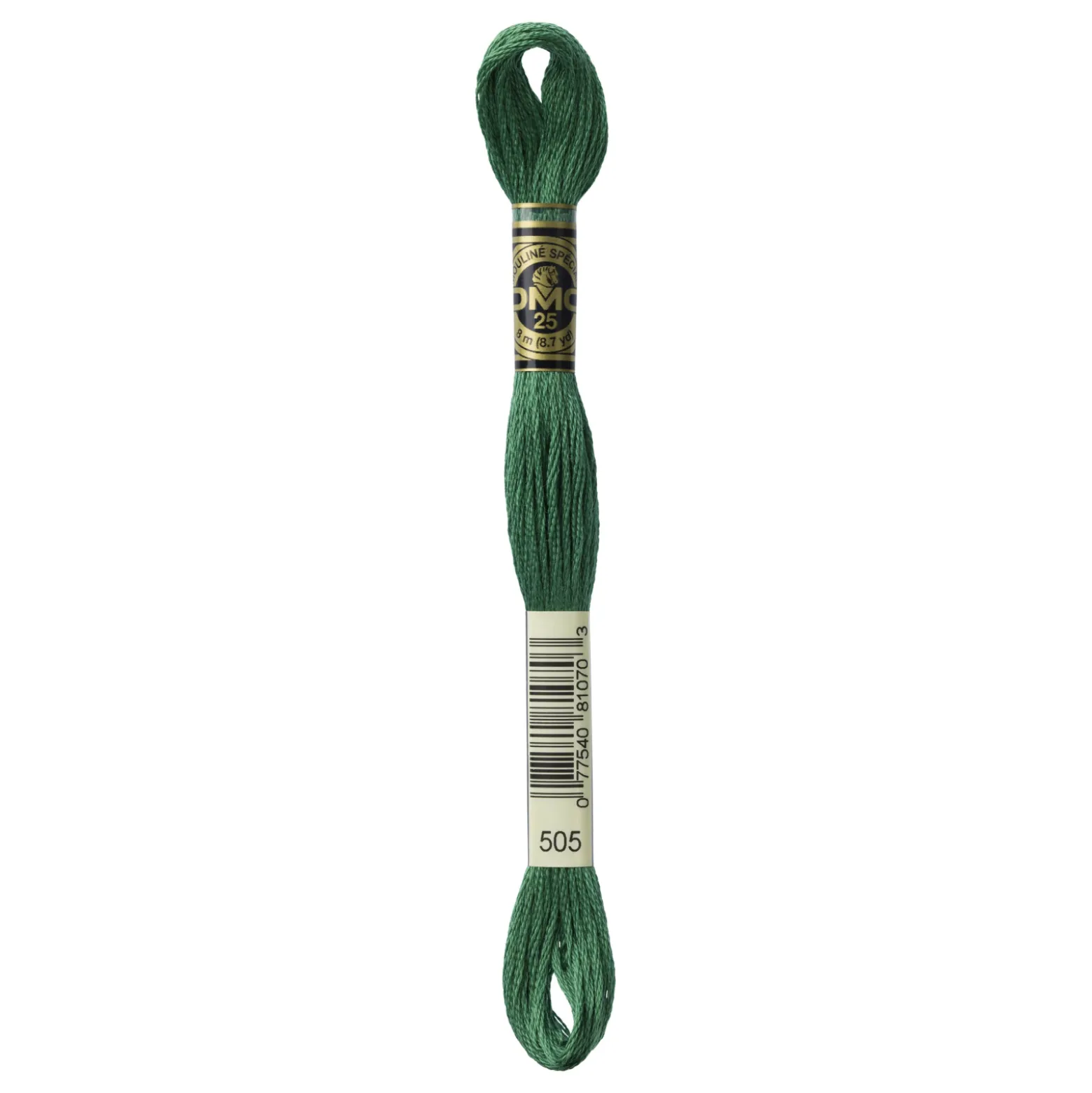 Fil mouliné à broder DMC - 8m - 505 - vert pinède