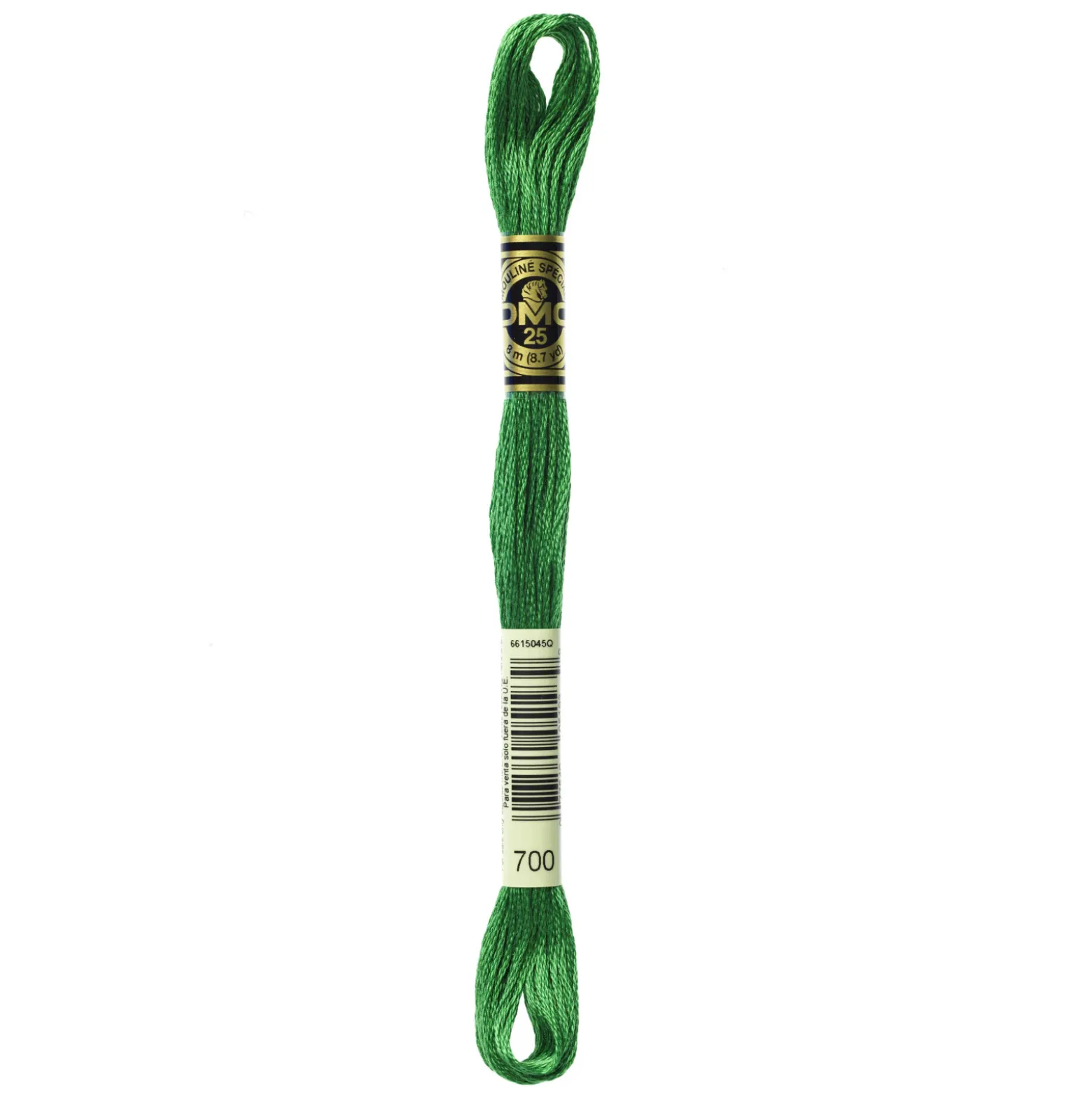 Fil mouliné à broder DMC - 8m - 700 - vert prairie