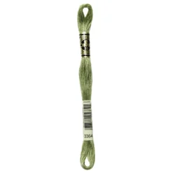 Fil mouliné à broder DMC - 8m - 3364 - vert sauge