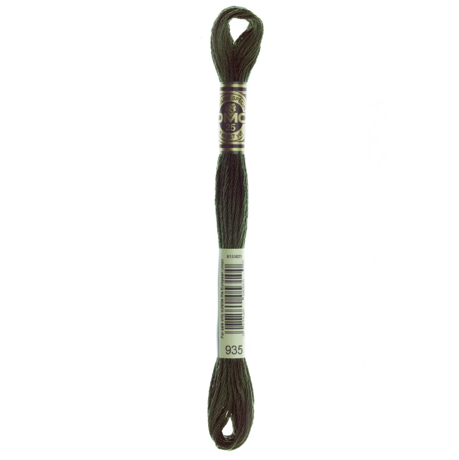 Fil mouliné à broder DMC - 8m - 935 - vert sous-bois