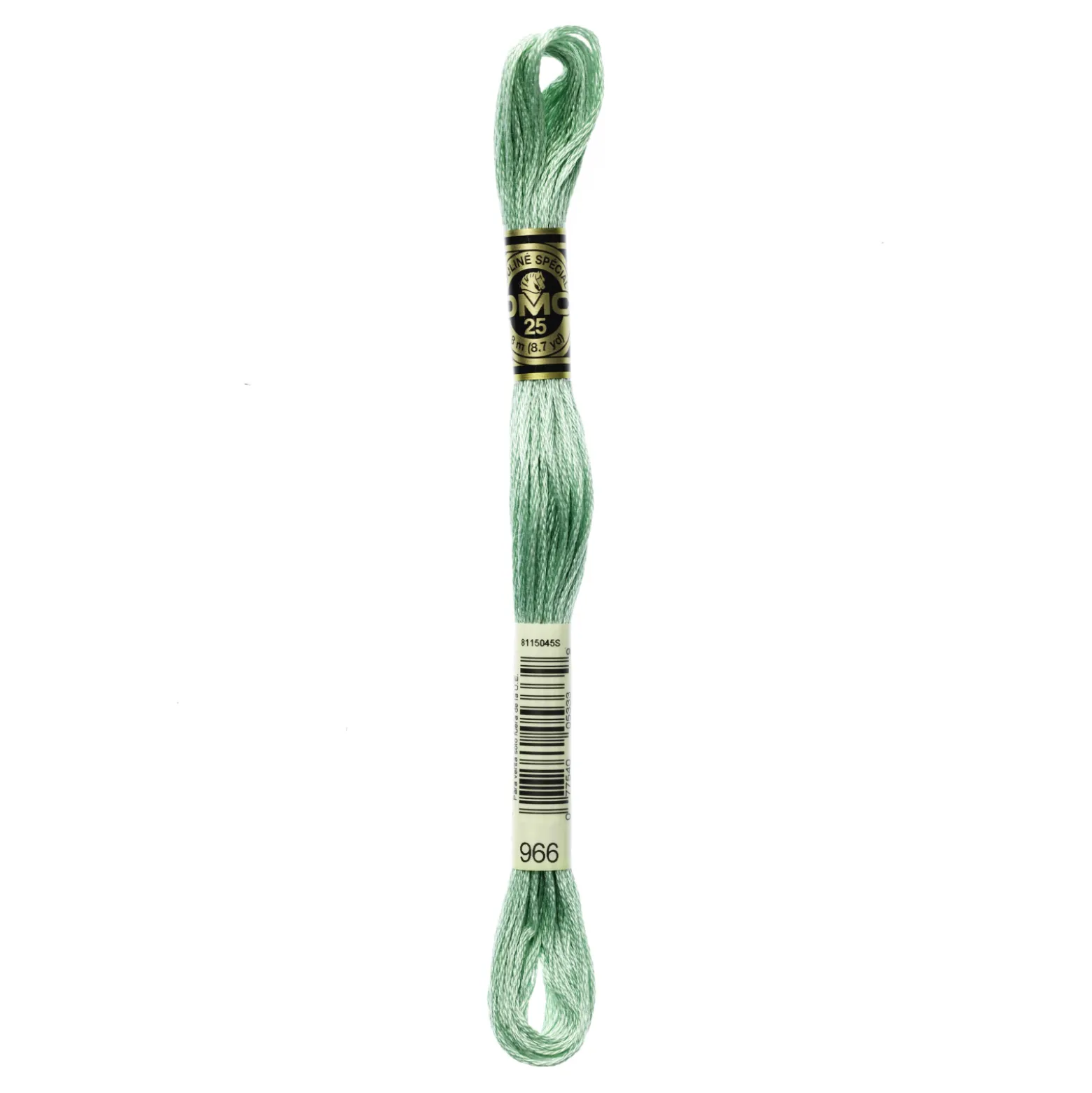 Fil mouliné à broder DMC - 8m - 966 - vert tendre