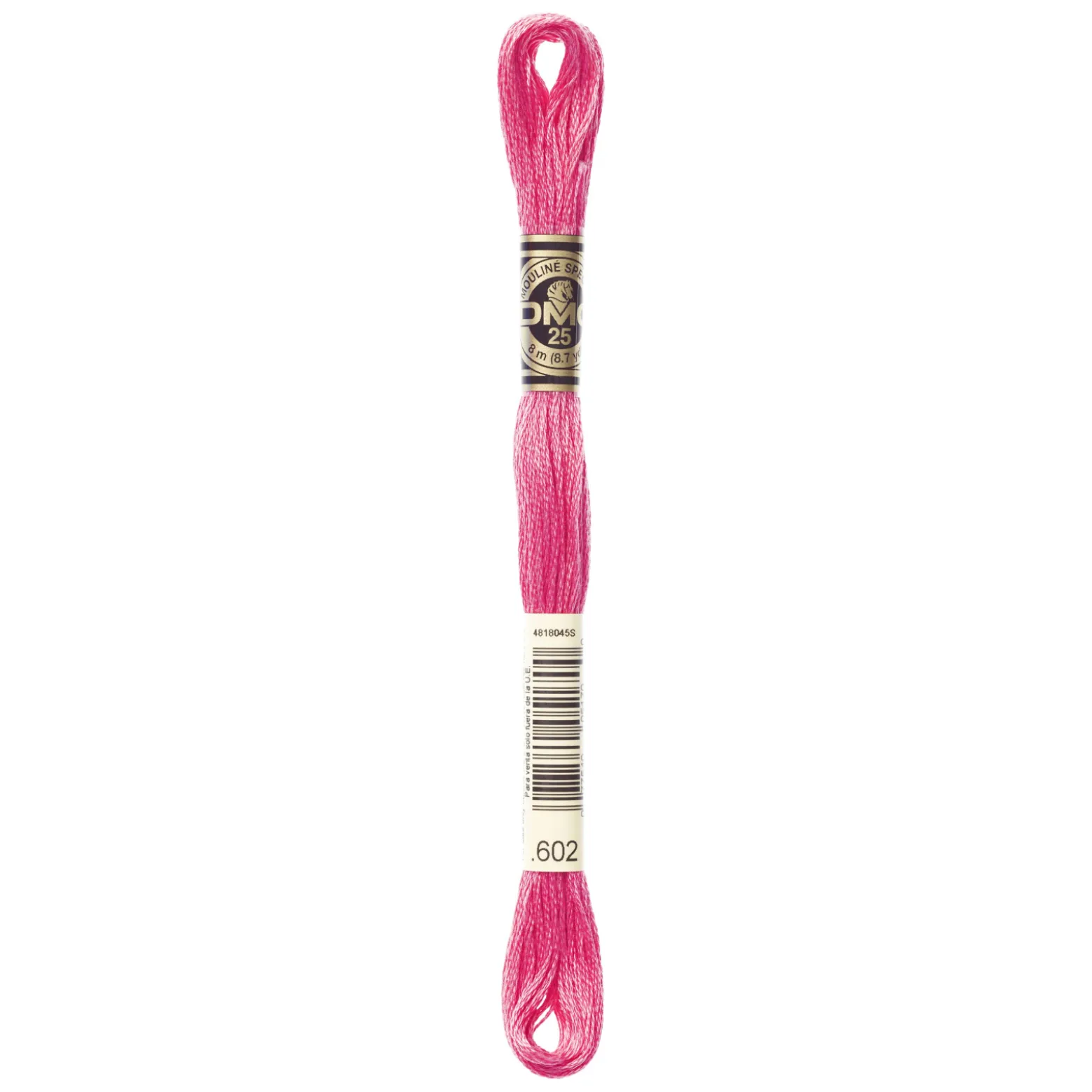 Fil mouliné à broder DMC - 8m - 602 - verveine rose