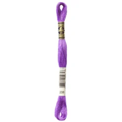 Fil mouliné à broder DMC - 8m - 208 - violet pensée