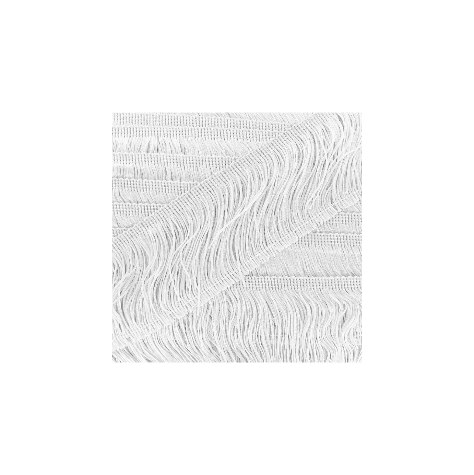 Franges Charleston blanc 10cm x 50cm