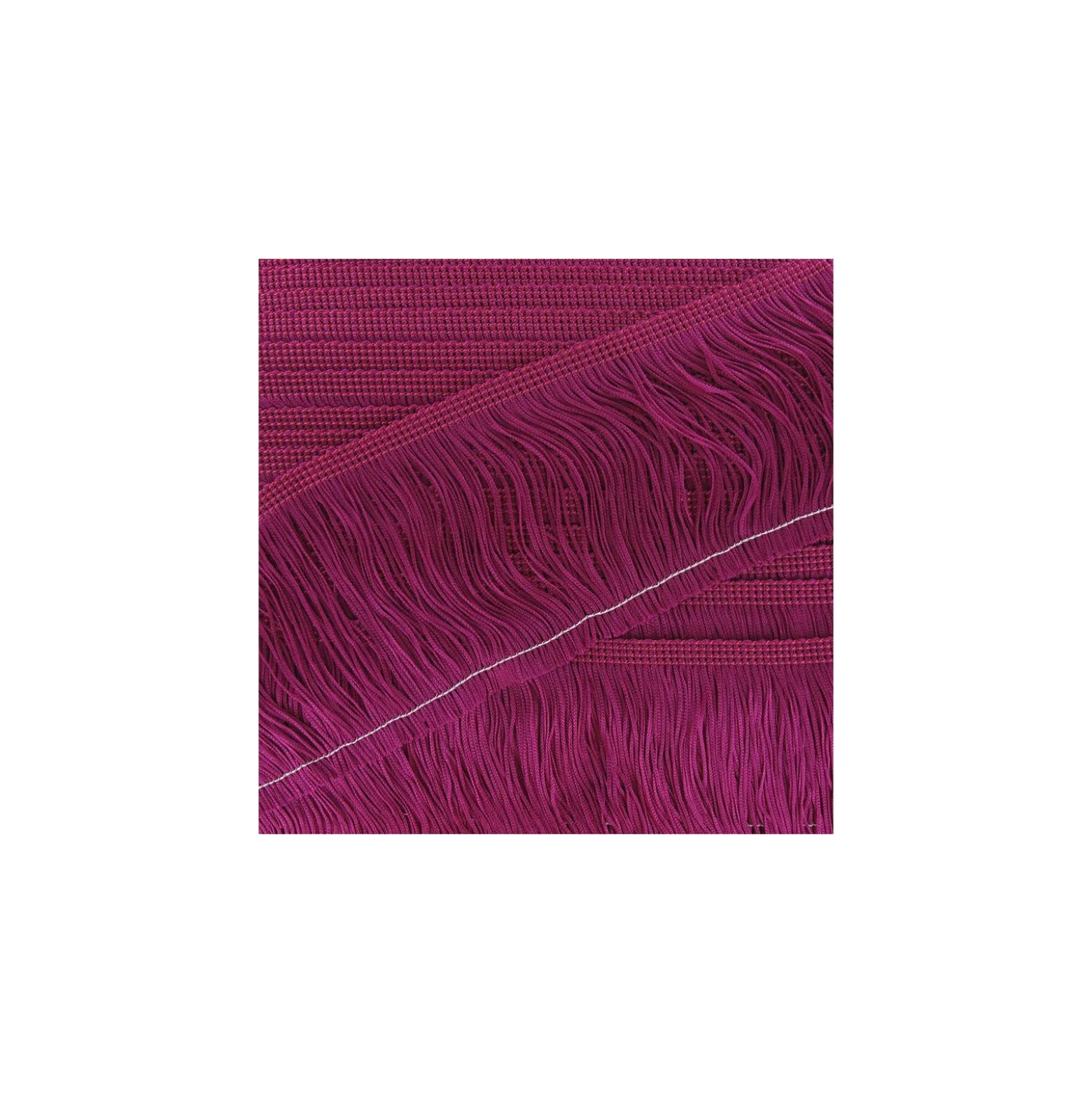 Franges Charleston framboise 10cm x 50cm