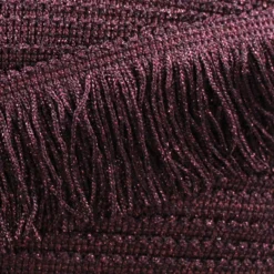 Franges Charleston lurex 55mm - bordeaux x50cm
