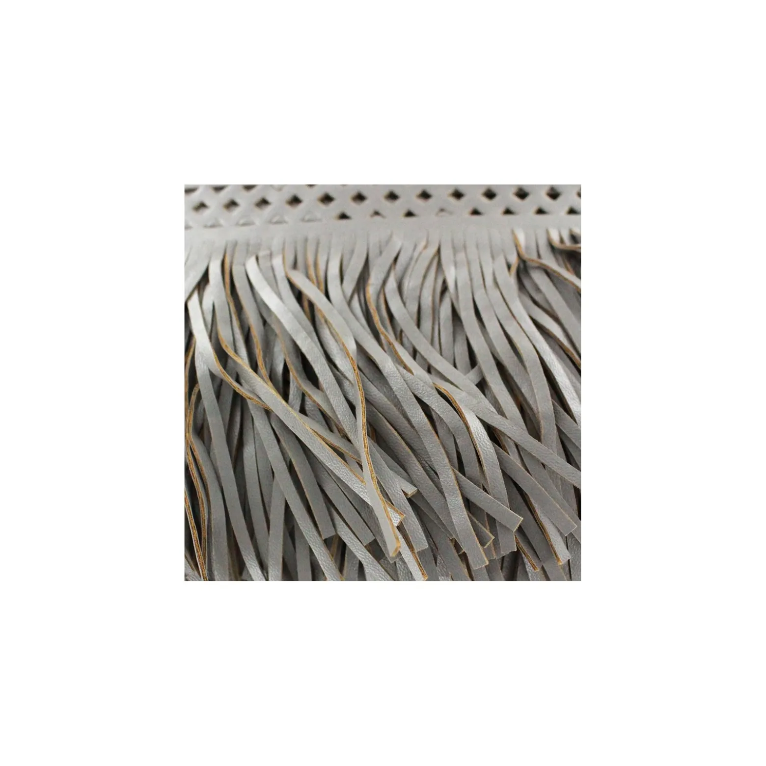 Franges simili cuir Apache gris x 50cm
