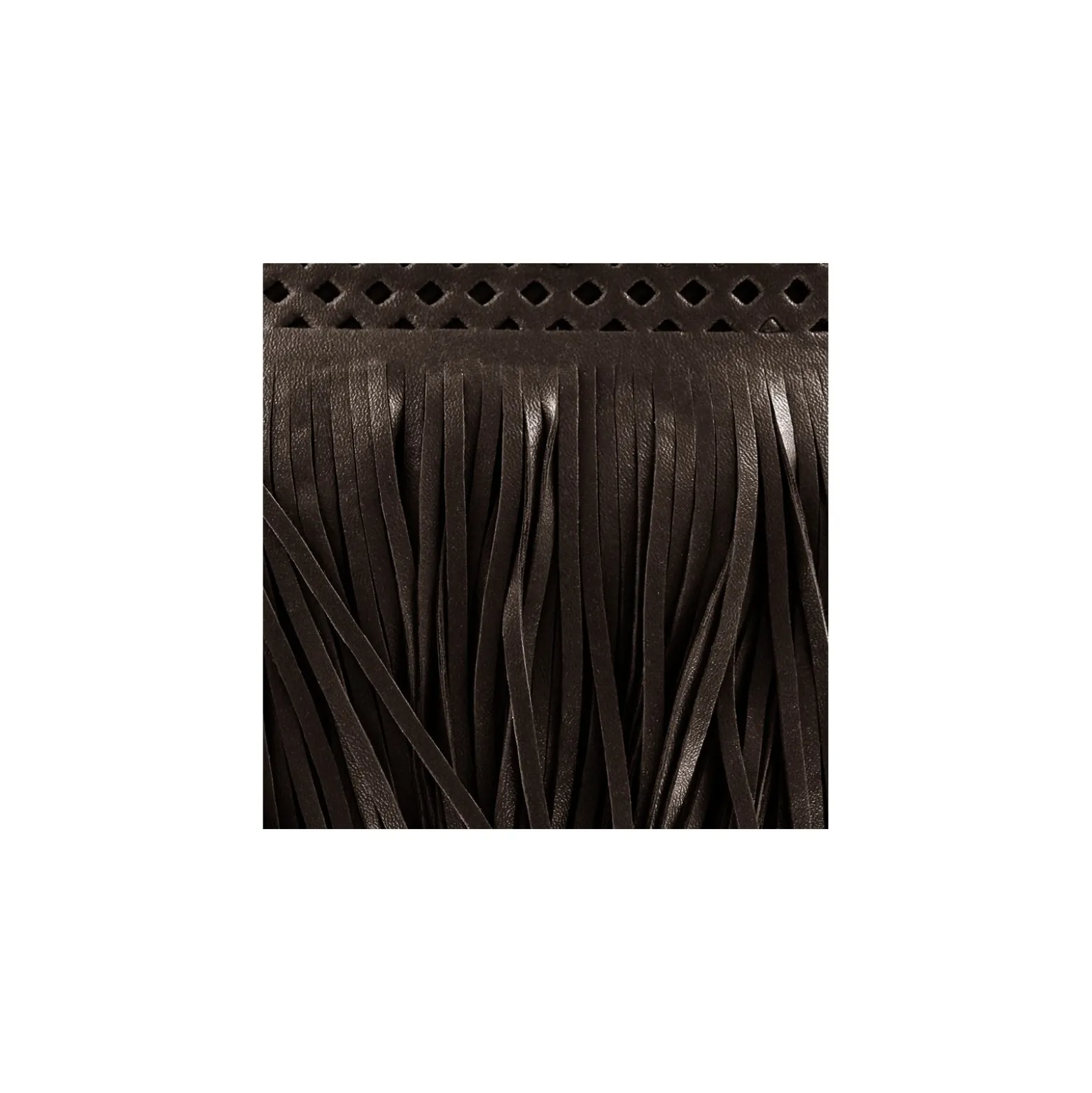 Franges simili cuir Apache marron x 50cm