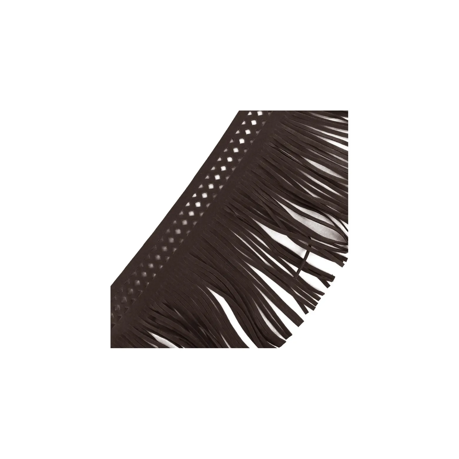 Franges simili cuir Apache marron x 50cm