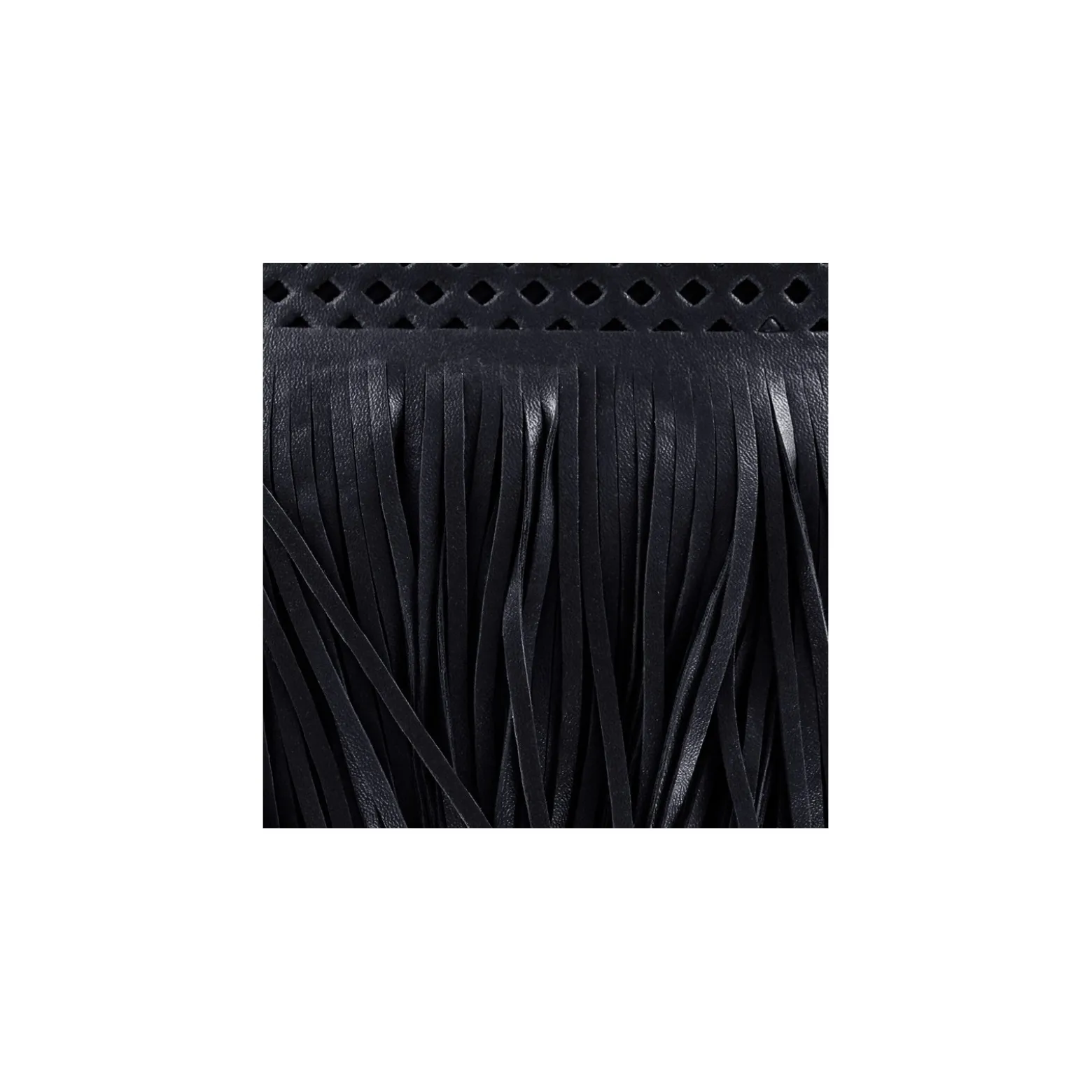 Franges simili cuir Apache marine x 50cm