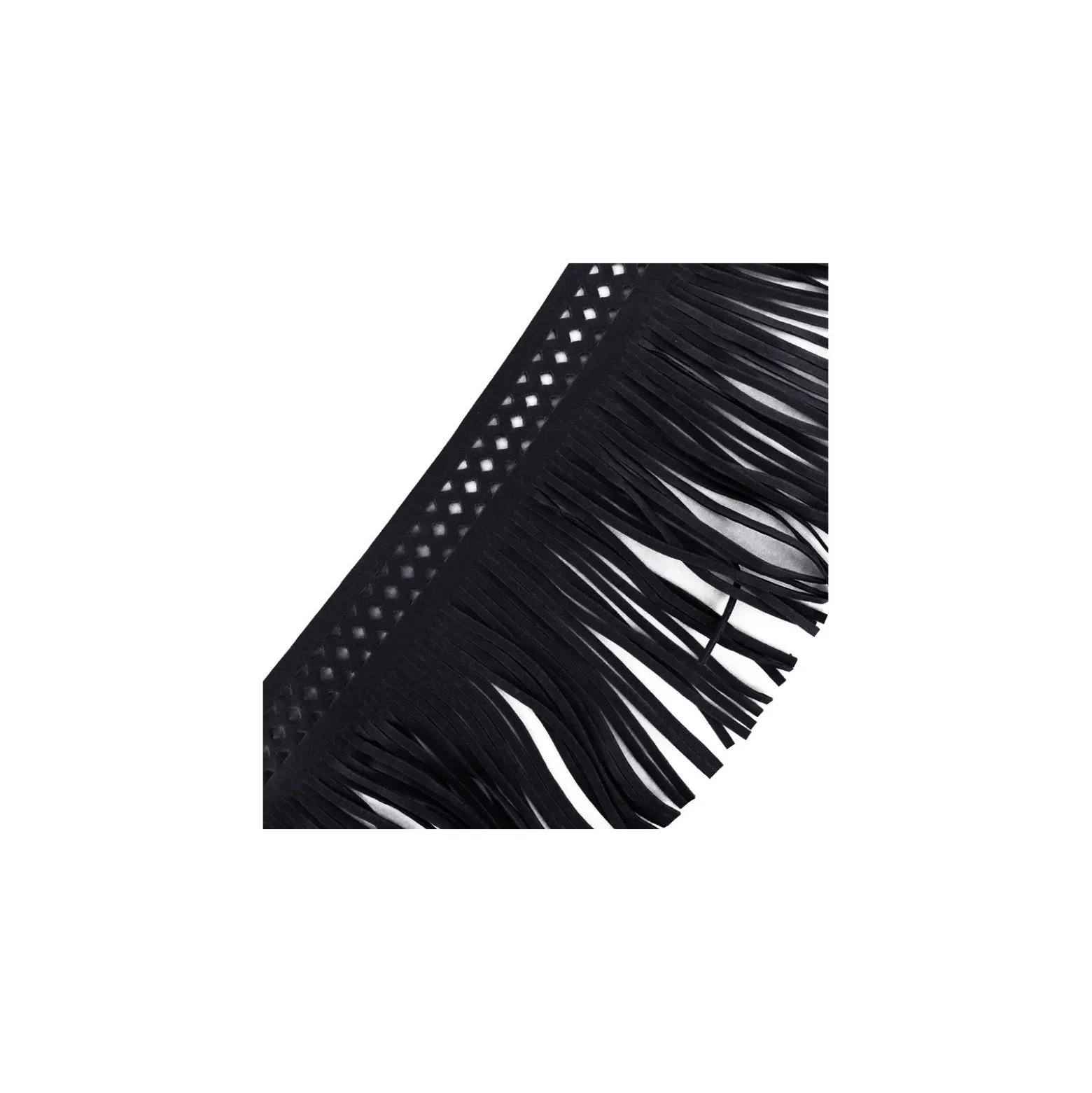 Franges simili cuir Apache marine x 50cm
