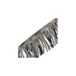 Franges simili cuir Shiny - argent x 50cm