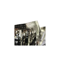 Franges simili cuir Shiny - argent x 50cm