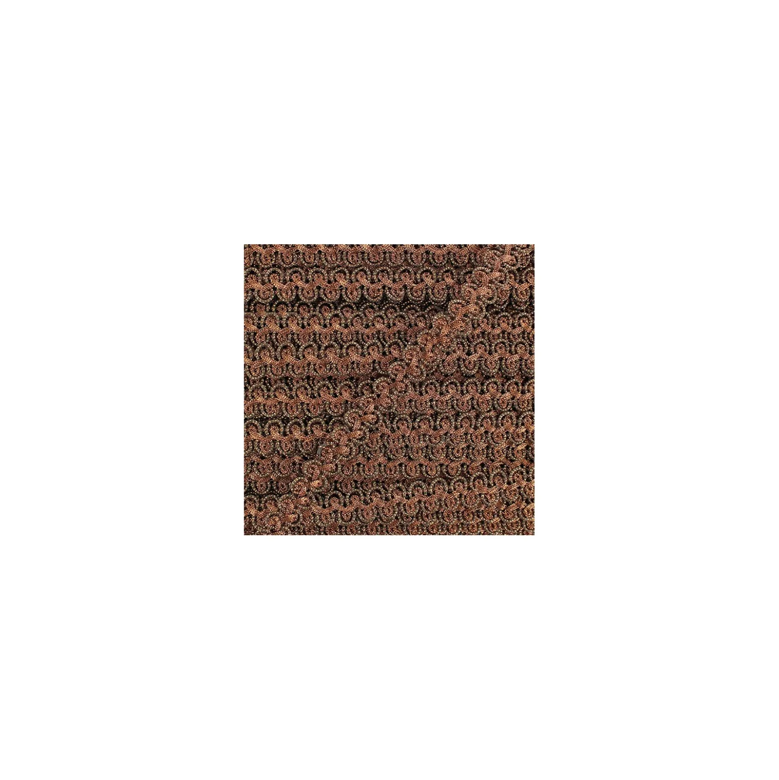Galon brocart entrecroisé cuivre x 50cm