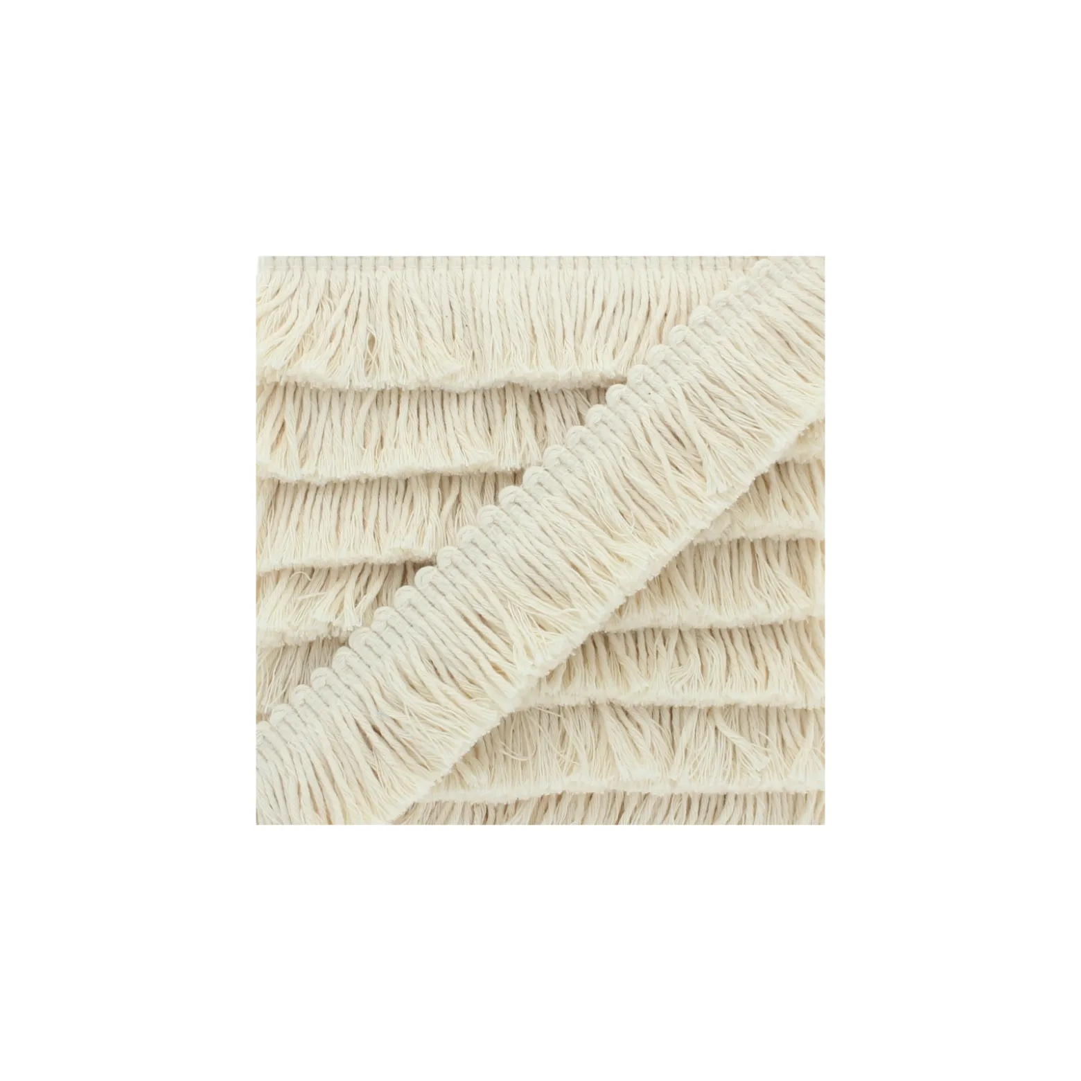 Galon à Franges Cala Vadella 30 mm - crème