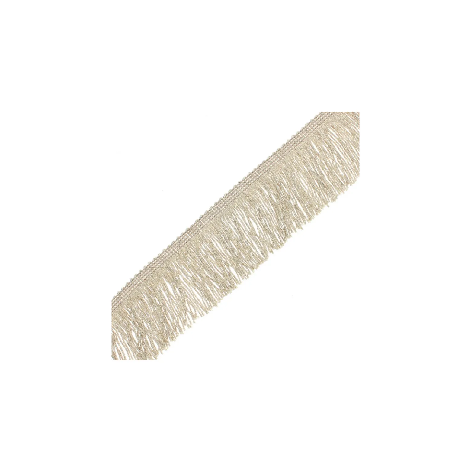 Galon à franges Eleganza 60 mm - sable/doré