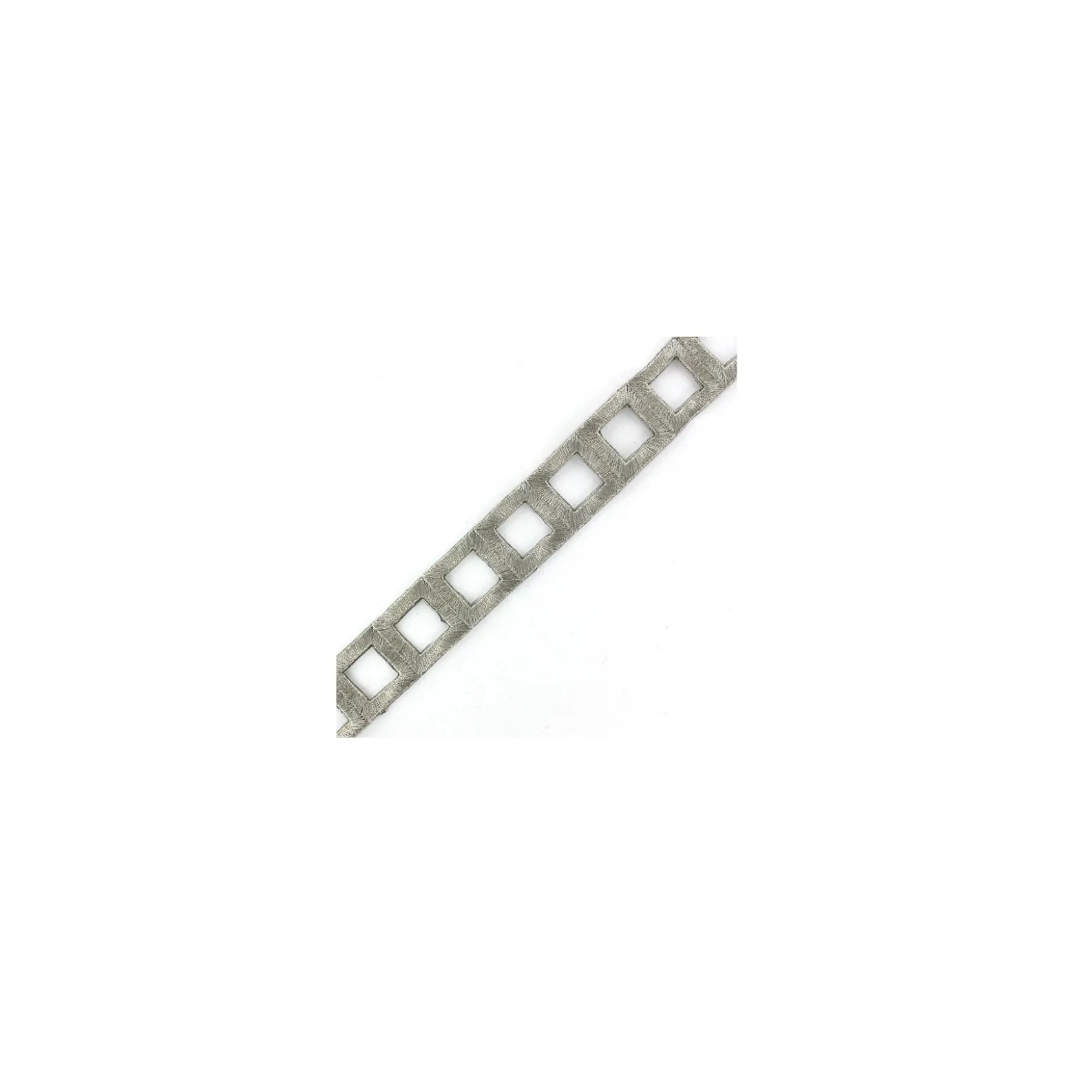 Galon India thermocollant Squares argent x 50cm