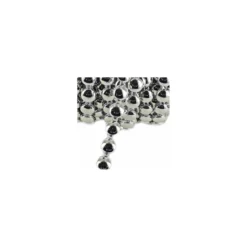 Galon perles rondes plates argent x 50cm
