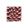 Galon petits pompons à franges - rouge/noir/blanc