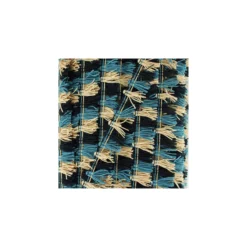 Galon petits pompons à franges - gris bleu/beige
