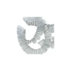 Galon Plissé Tulle Plumetis - Gris Perle x 50cm