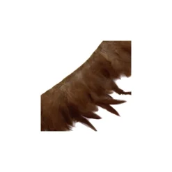 Galon Plume effet nacré 10cm - marron foncé x 50cm