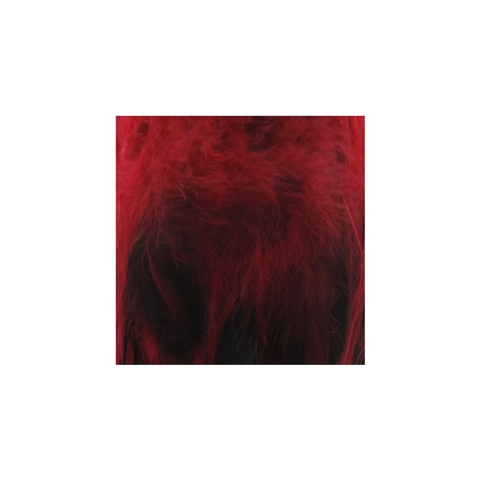 Galon Plume effet nacré rouge 10 / 15 cm x 50cm