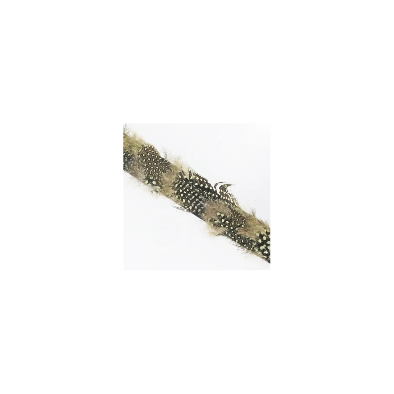 Galon plume feutrine beige x 20 cm
