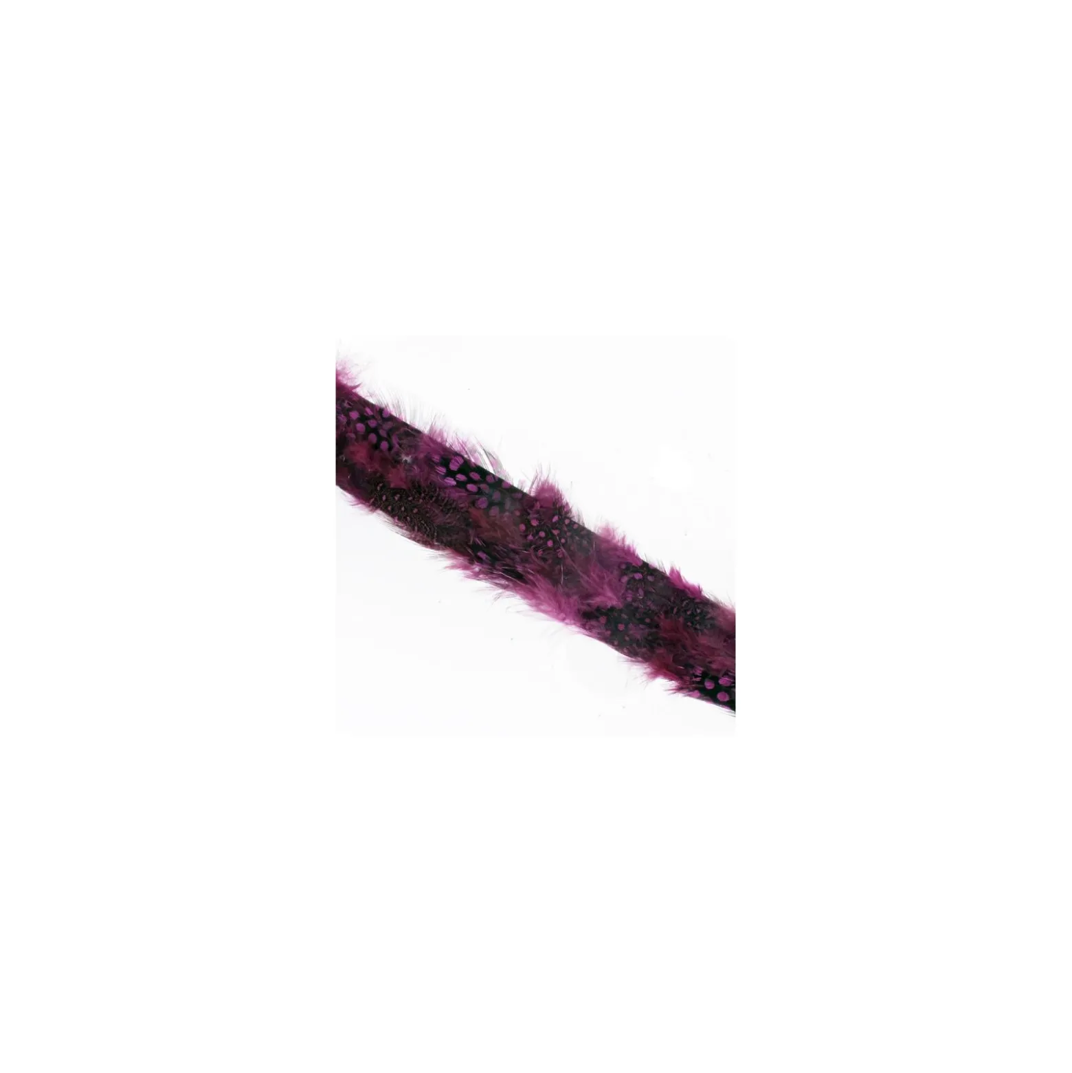 Galon plume feutrine framboise x 20 cm