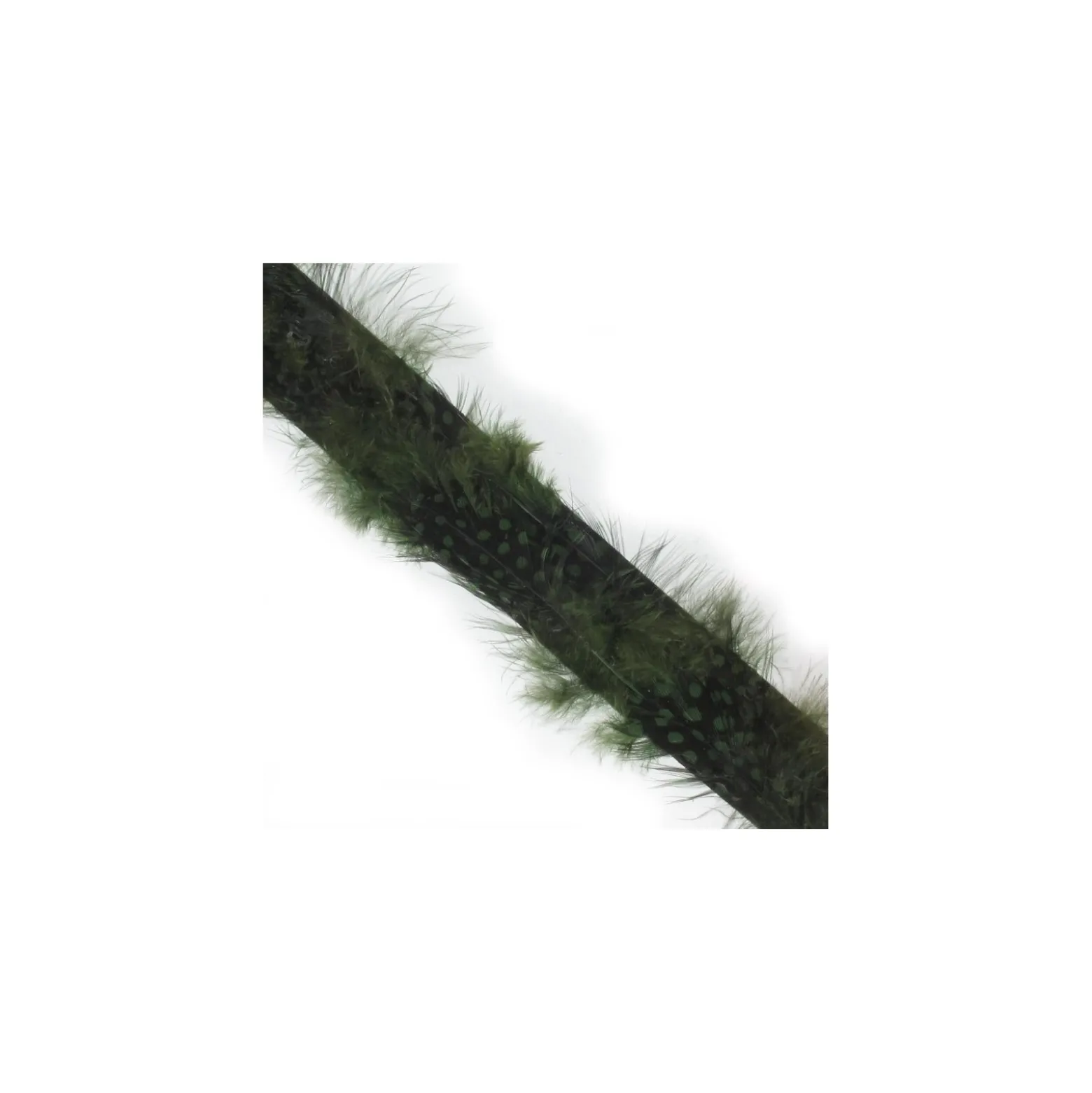 Galon plume feutrine kaki x 20 cm